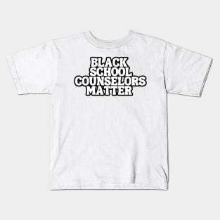 Black School Counselors Matter Kids T-Shirt